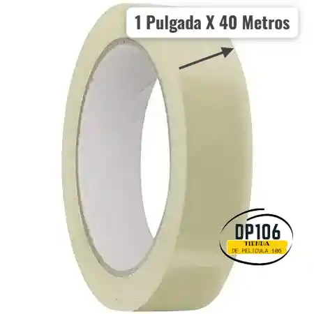 Cinta Transparente 1 Pulgada X 40 Metros