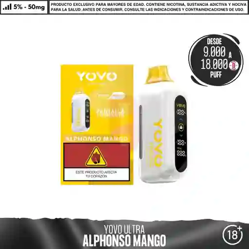 Yovo - Ultra 9000 A 18000 Puff Alphonso Mango / 5%-50mg