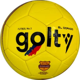 Balón De Fútbol #5 Golty Dorado Cosido A Máquina