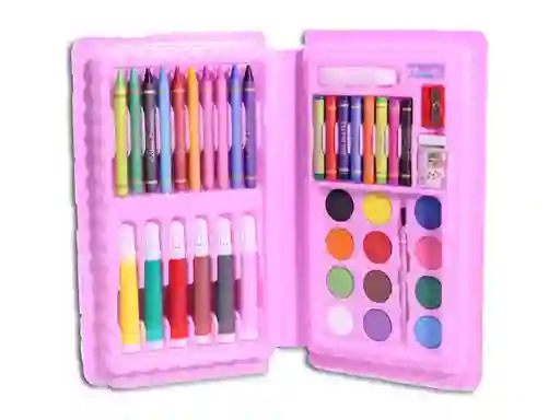 Set De Arte Creativo 42 Piezas Rosado