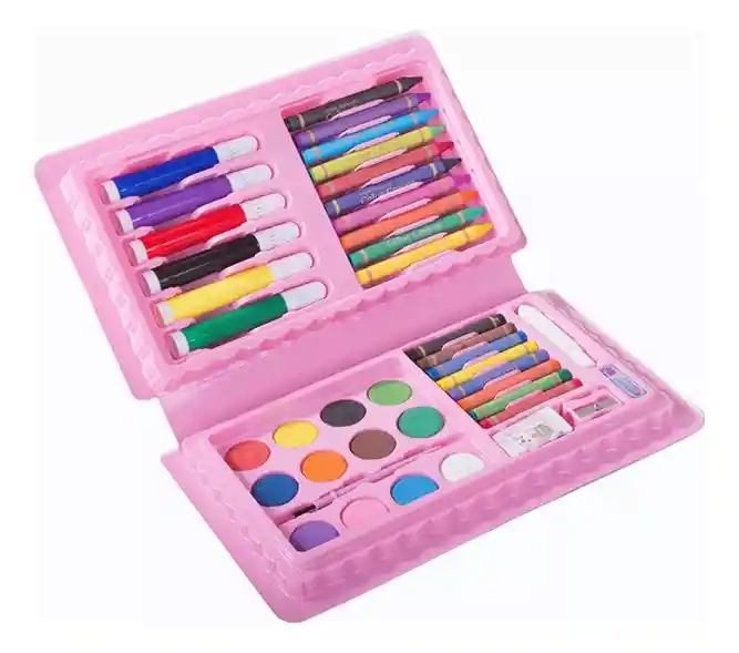 Set De Arte Creativo 42 Piezas Rosado