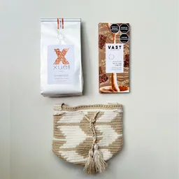 Kit Regalo Café Origen + Mochila Artesanal Y Chocolate