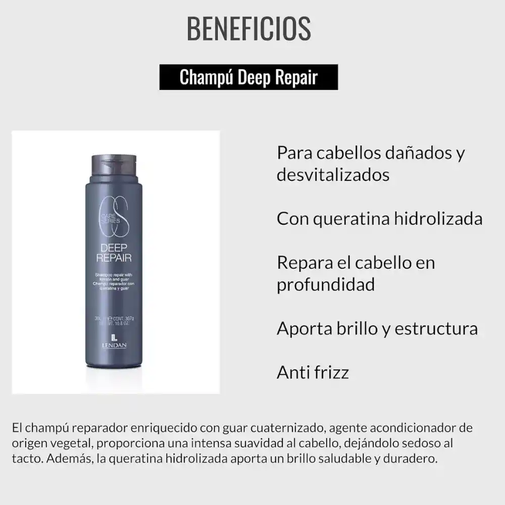 Shampoo Deep Repair Lendan De 300ml