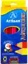 Artisan 24 Lapices De Colores. Punta Gruesa (4mm). Gratis Sacapuntas.