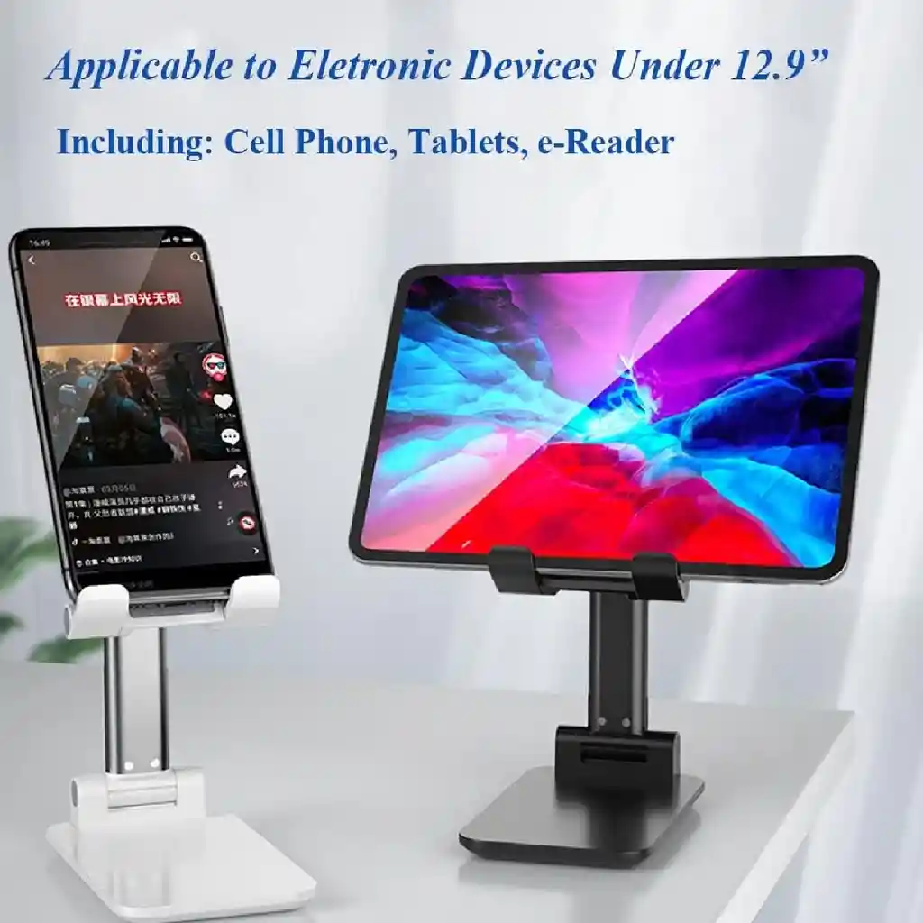 Soporte Plegable De Teléfono Para Escritorio, Altura Ajustable, Soporte Para Teléfono Celular, Portátil
