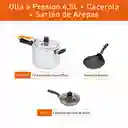 Olla A Presión 4.5lt + Sartén Arepas + Cacerola 16cm
