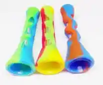 Pipa De Vidrio Cubierta Con Goma Mediana