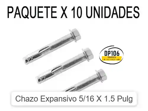 Chazo Expansivo 5/16 X 1.5 Pulg Paquete X 10 Und