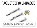 Chazo Expansivo 1/4 X 3/8 Paquete X 10 Und