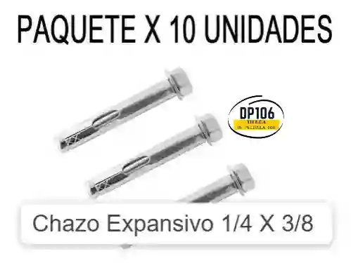 Chazo Expansivo 1/4 X 3/8 Paquete X 10 Und
