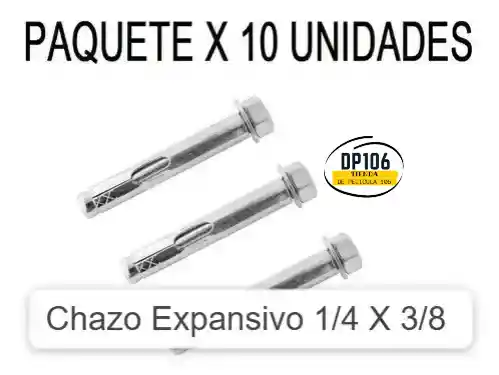 Chazo Expansivo 1/4 X 3/8 Paquete X 10 Und
