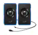 Parlantes Portatil Genius Sp-u125 Usb Azul