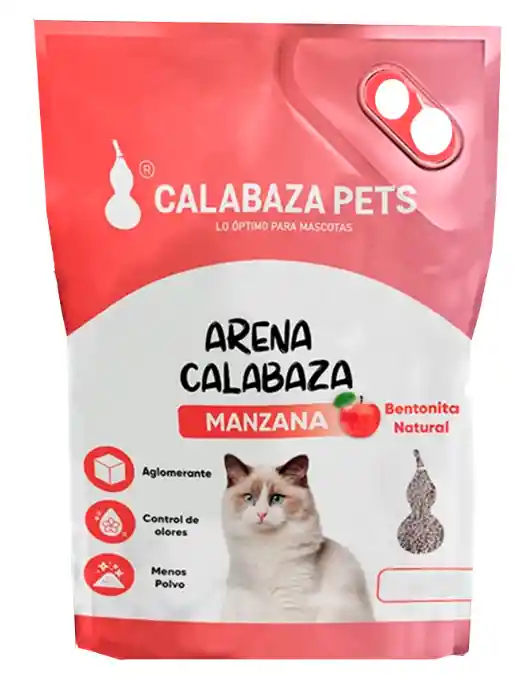 Arena Para Gatos Calabaza Aroma Manzana 10kg