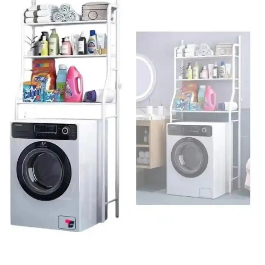 Organizador Estante De Lavadora Baño Metalico Rack 3 Niveles Color Colores