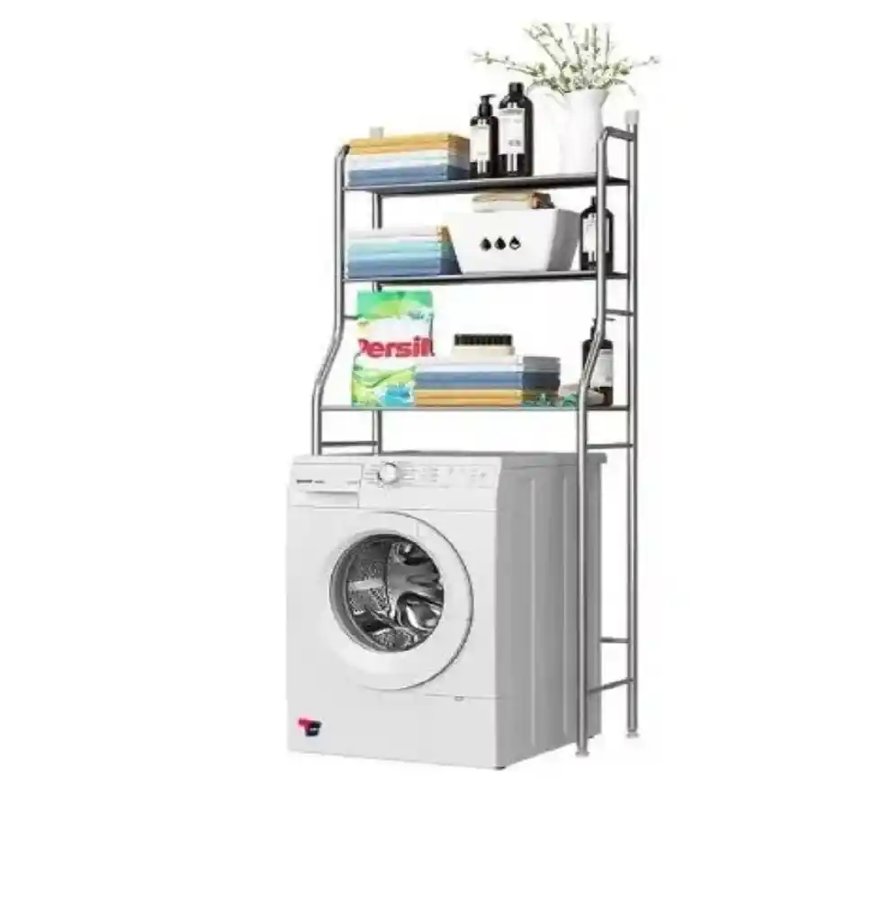 Organizador Estante De Lavadora Baño Metalico Rack 3 Niveles Color Colores