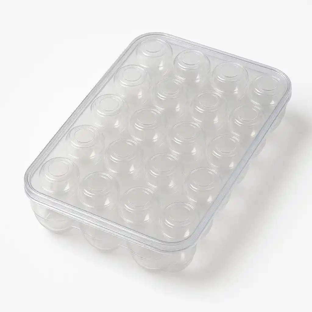 Kit Organizador Ahorra Espacio Para 24 Huevos + Cubeta De Huevos Aa