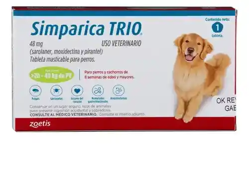 Simparica Trio 20 Kg - 40 Kg