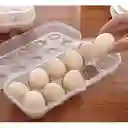 Kit Cubeta De Huevos Aa + Organizador Ahorra Espacio Para 10 Huevos