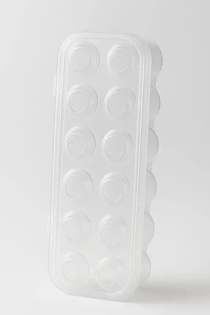 Kit Cubeta De Huevos Aa + Organizador Ahorra Espacio Para 10 Huevos