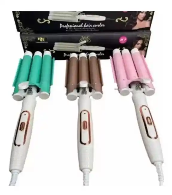 Pinza Rizadora Profesional Para Ondas 3 Tubos