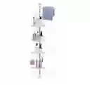 Organizador Esquinero De Baño Y Ducha 3.2 Mts De Altura Color Blanco