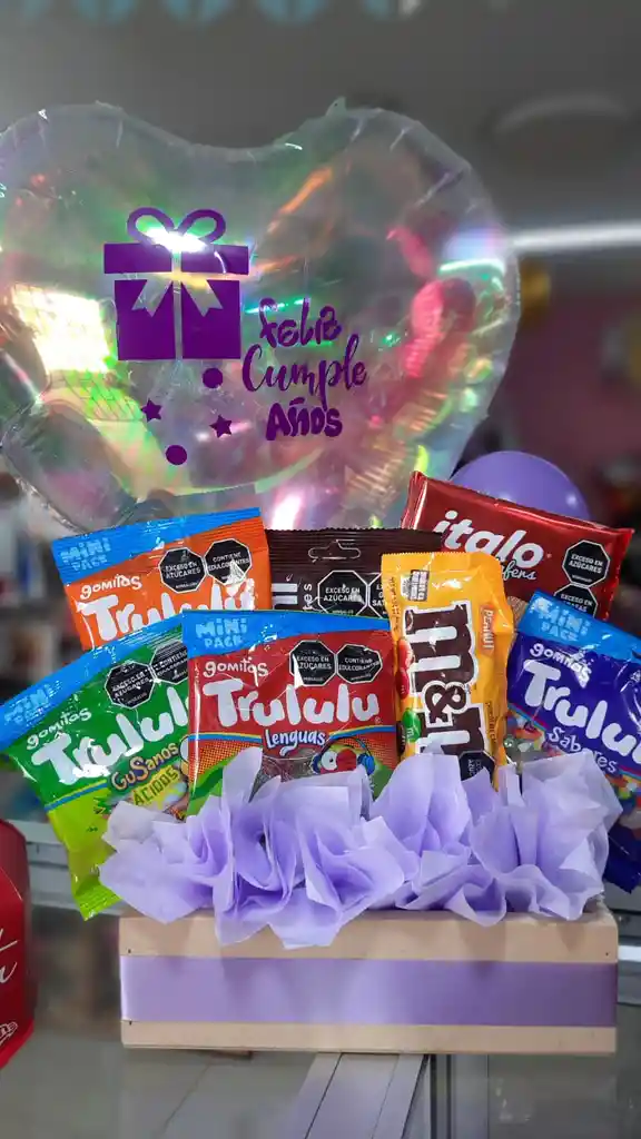 Detalle Regalo Ancheta Para Dama O Niña Feliz Cumpleaños