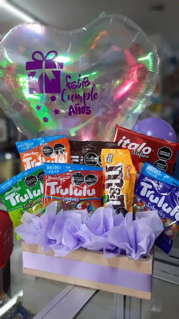 Detalle Regalo Ancheta Para Dama O Niña Feliz Cumpleaños