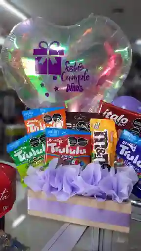 Detalle Regalo Ancheta Para Dama O Niña Feliz Cumpleaños