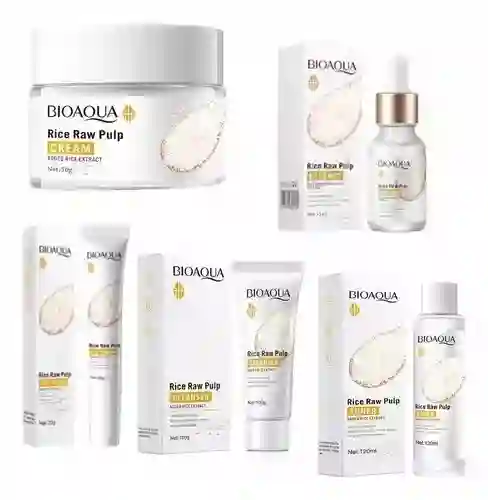 Bioaqua Kit De Arroz X 5 Aclarante Antiedad