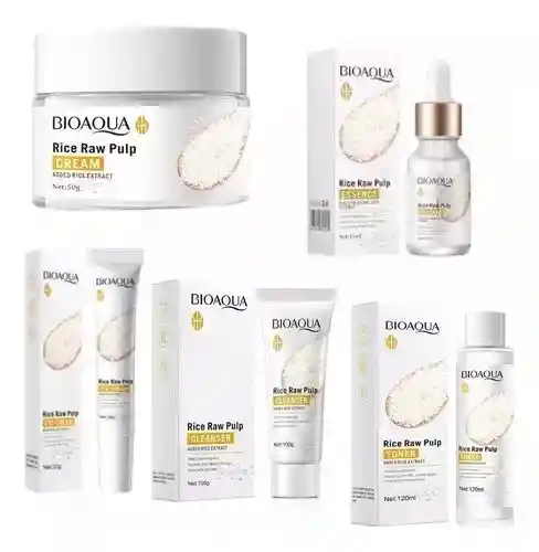 Bioaqua Kit De Arroz X 5 Aclarante Antiedad