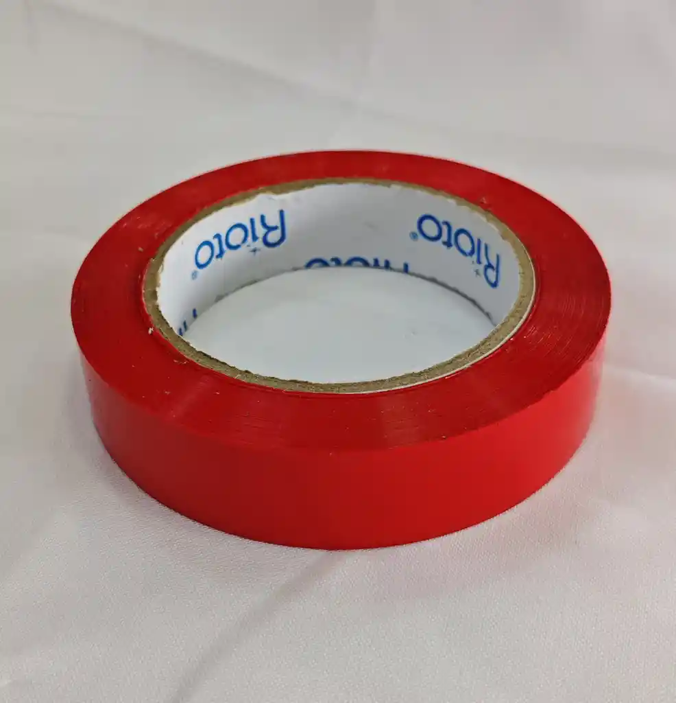 Cinta Adhesiva Identificacion Rojo 24mm X 100m Plastica