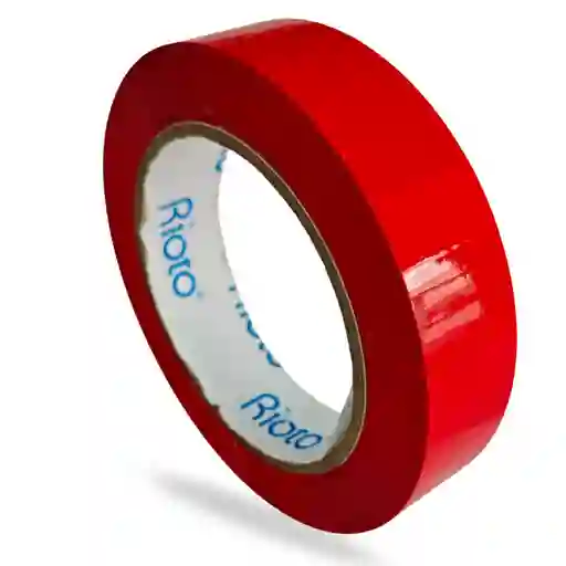 Cinta Adhesiva Identificacion Rojo 24mm X 100m Plastica