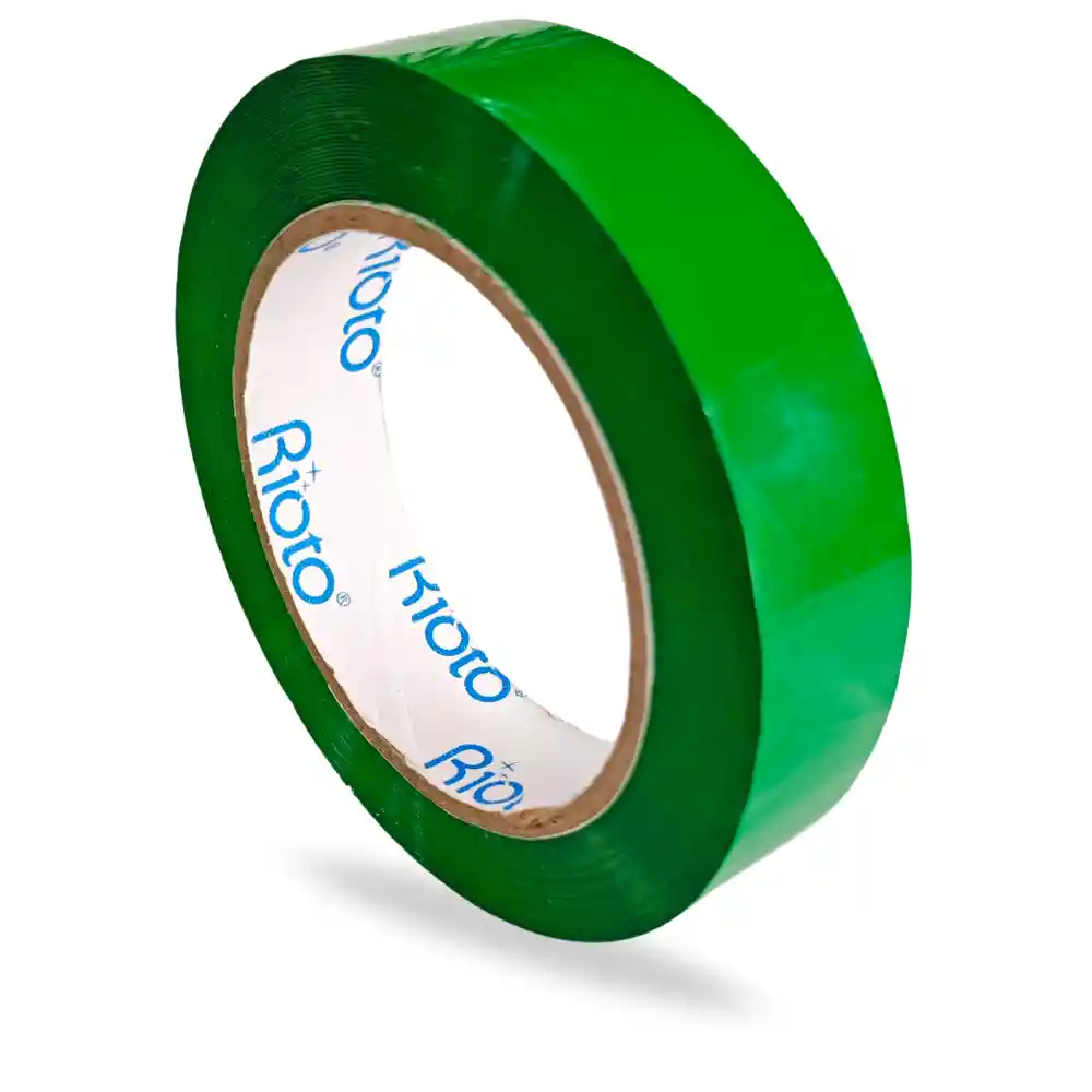 Cinta Adhesiva Identificacion Verde 24mm X 100m Plastica