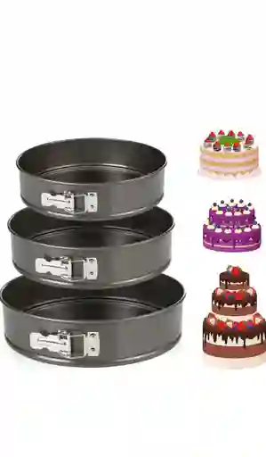 Set 3 Moldes Para Hornear Repostería