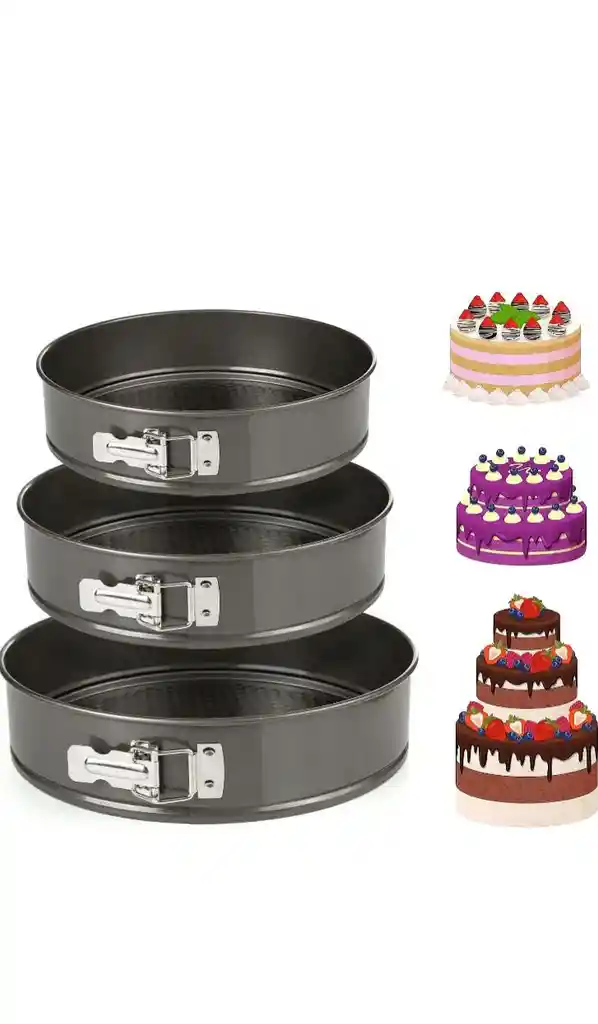 Set 3 Moldes Para Hornear Repostería