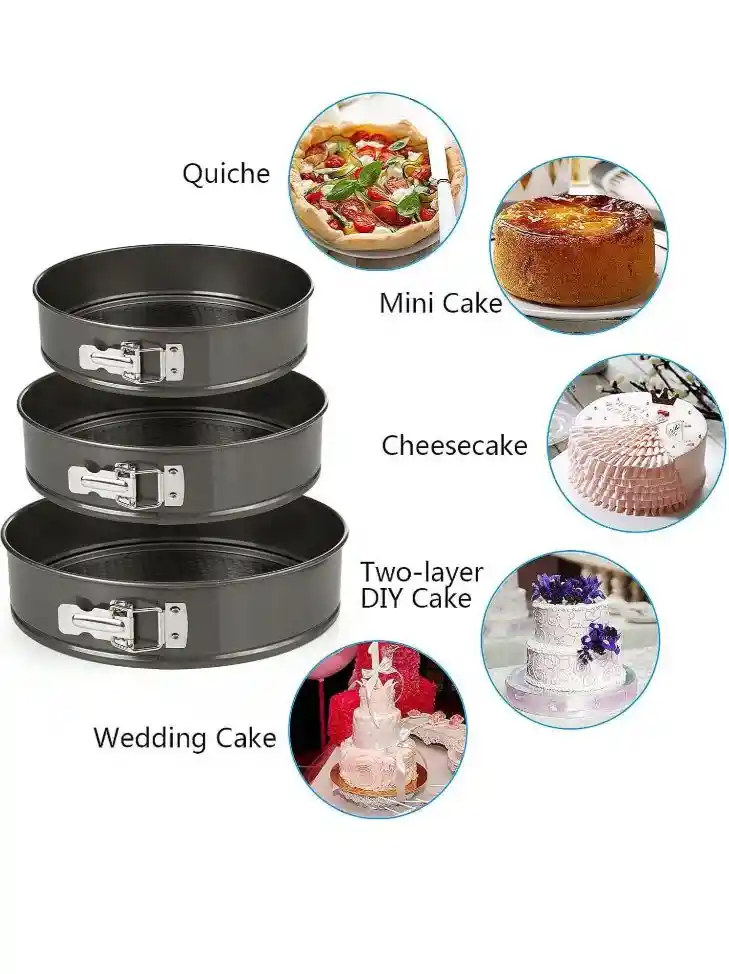 Set 3 Moldes Para Hornear Repostería