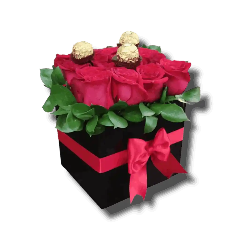 Chocolates Caja De Rosas Con Ferrero