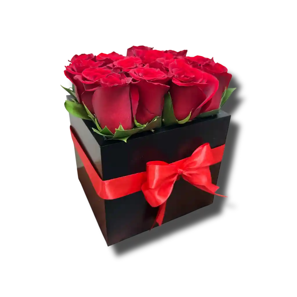 Cubo De Rosas X 16 - Flores En Cali