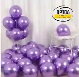 Globos Morado Satin X 100 Und