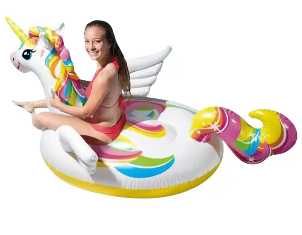 Flotador Lancha Inflable Unicornio Intex