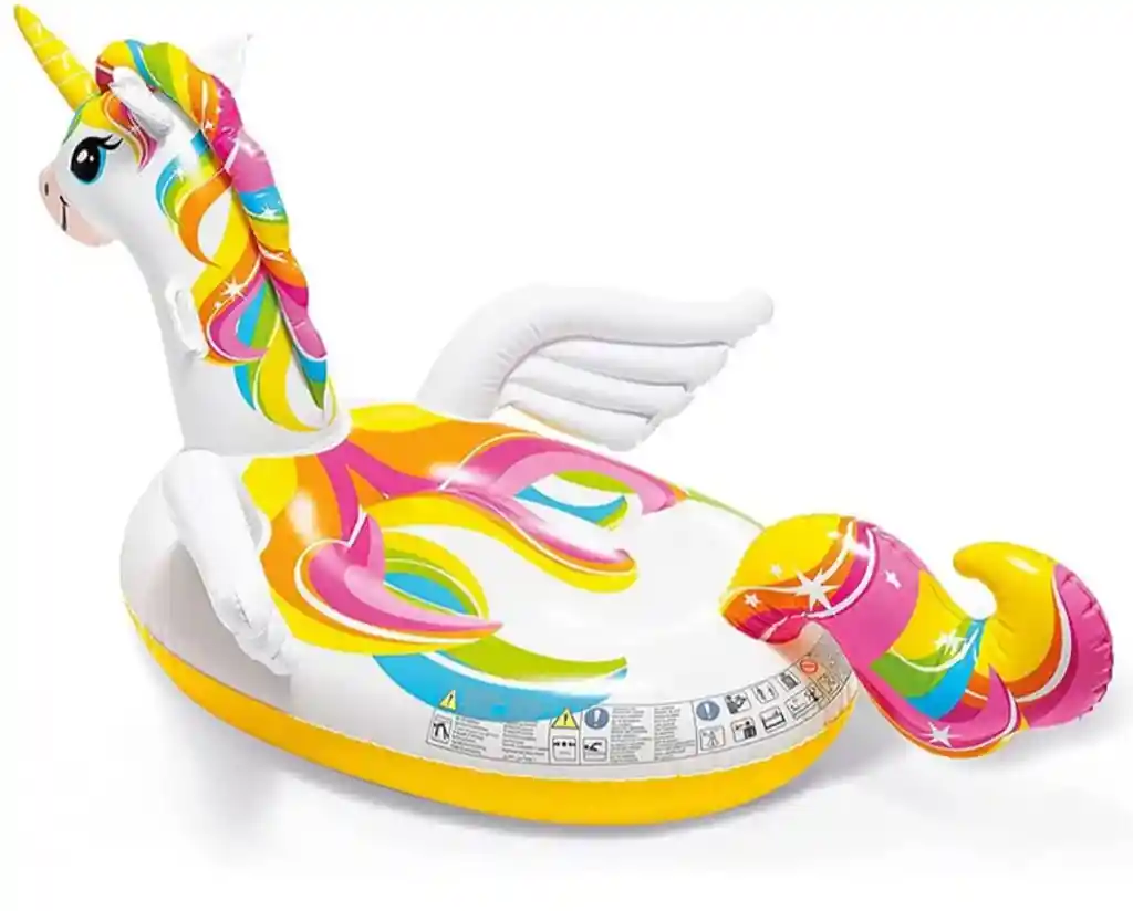 Flotador Lancha Inflable Unicornio Intex