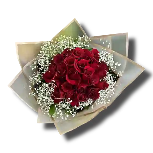 Boquet De Rosas Rojas Con Perla