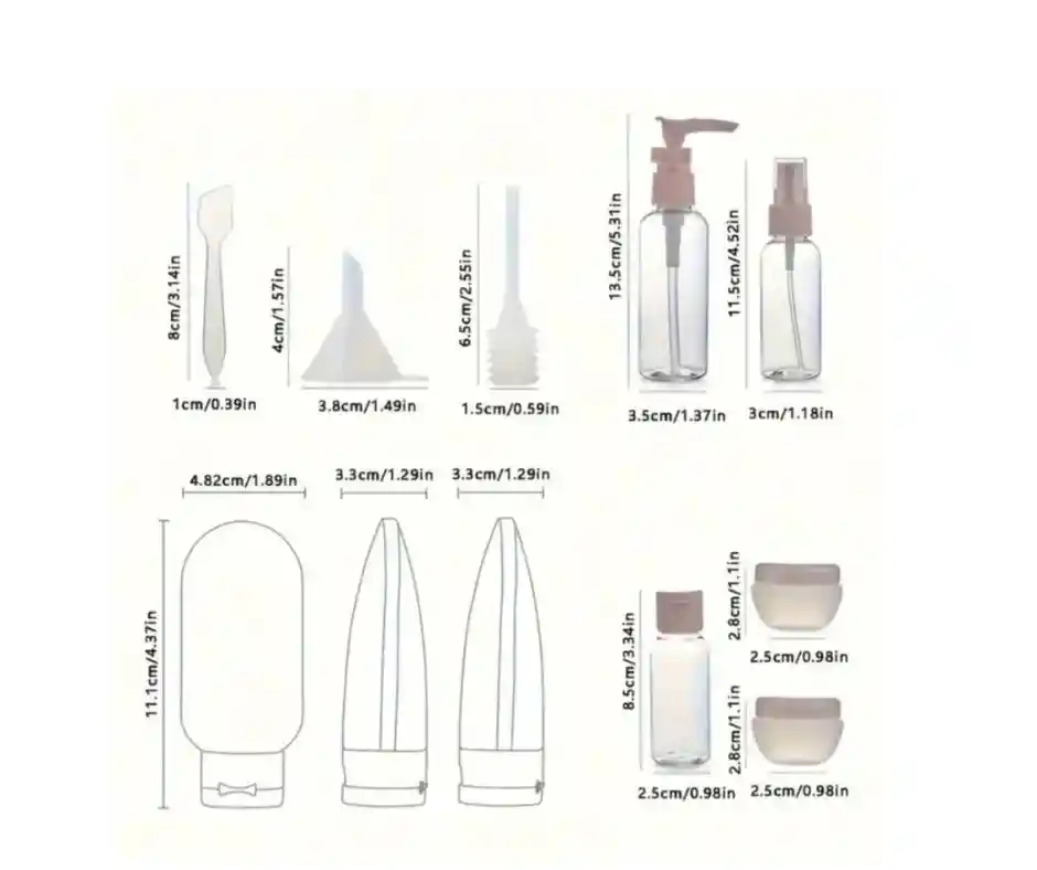 Kit Frascos Viaje Pack X10