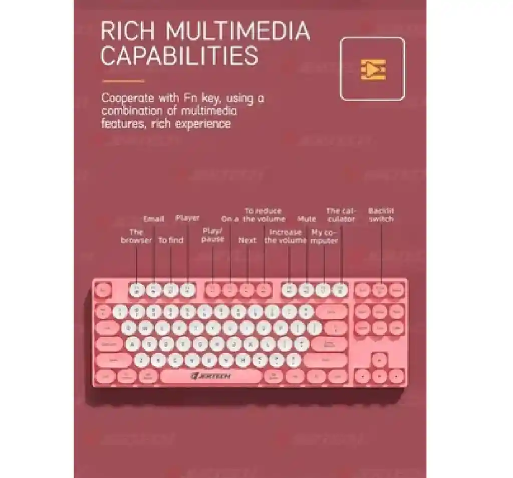 Jertech Dk600 Gaming Punk Keyboard