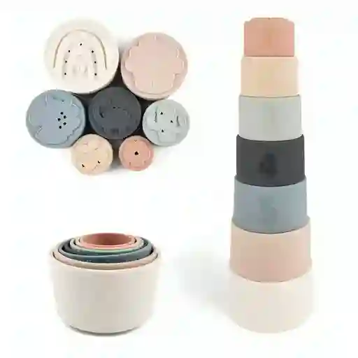 Jueguete Apilable De Silicona Para Bañera