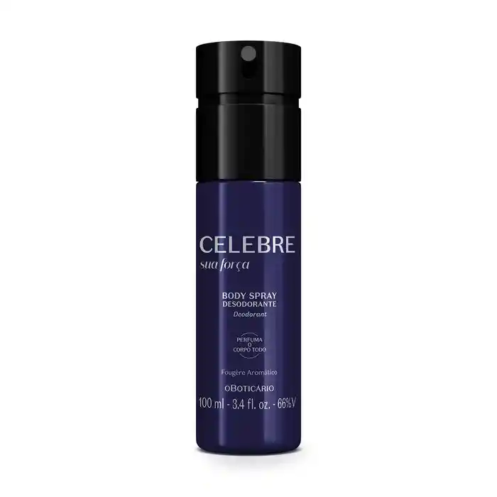 Desodorante Masculino Sua Força, 100ml. Celebre
