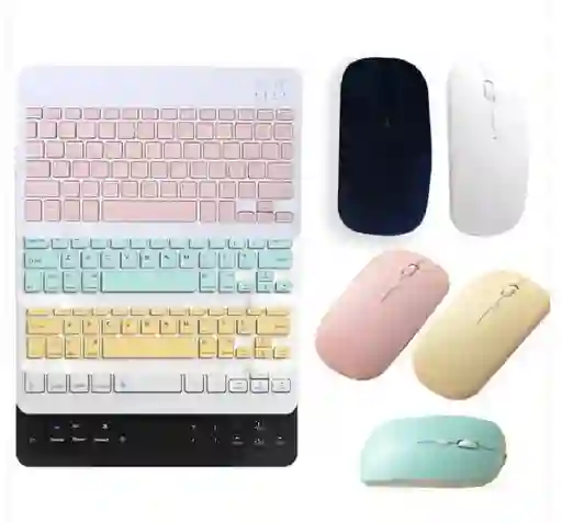 Combo Teclado Y Mouse Inalambrico Recargable Bluetooth Bt209