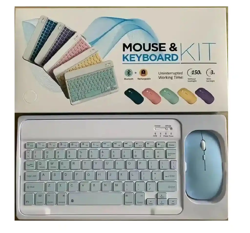 Combo Teclado Y Mouse Inalambrico Recargable Bluetooth Bt209