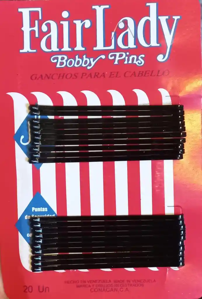 Pinzas Grandes Negras, Para El Cabello, Fair Lady - 20und