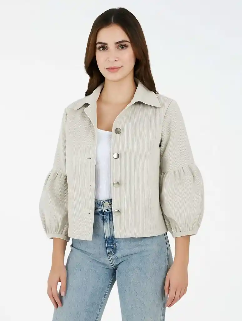 Chaqueta Puff Beige U